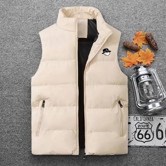Men's Windproof Casual Golf Vest in Cotton & Polyester